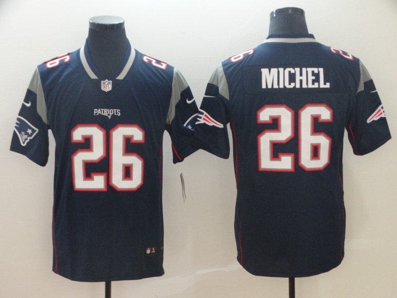 Men's New England Patriots Sony Michel #26 Navy Jersey